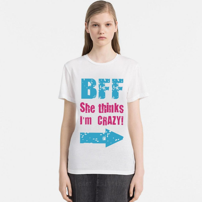 H563 Street Style Letras Imprimir verano de las mujeres de moda las niñas Tops O-cuello de la camiseta