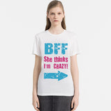 H563 Street Style Letras Imprimir verano de las mujeres de moda las niñas Tops O-cuello de la camiseta