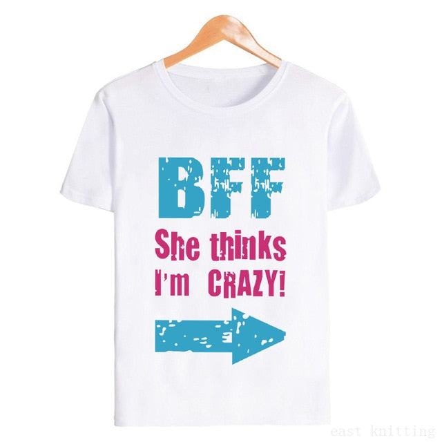 H563 Street Style Letras Imprimir verano de las mujeres de moda las niñas Tops O-cuello de la camiseta