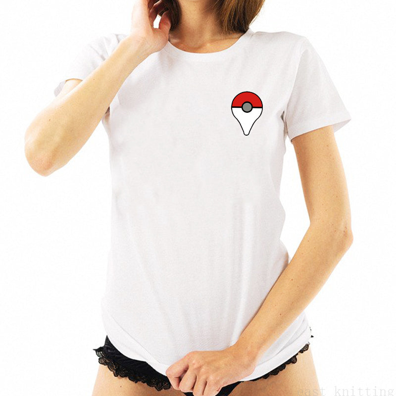 H980 Moda Mujer Simple de Dibujos Animados de Juguete de Impresión Tops Estilo de Verano Cuello Redondo Unisex camiseta