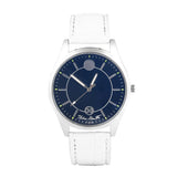 Pulsera de moda Banda redonda Muñeca Cuarzo Cuero Sintético Brazalete Reloj analógico Hombres
