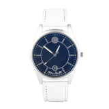 Pulsera de moda Banda redonda Muñeca Cuarzo Cuero Sintético Brazalete Reloj analógico Hombres