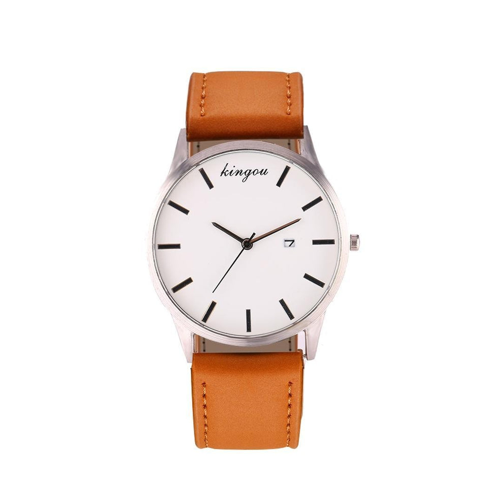 5 cm Espejo de cristal de moda Ultra-Thin PU Unisex 45g 4 Accesorios de movimiento informal Nuevo Cuarzo 8 pulgadas Reloj de aleación de correa simple 1