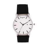 5 cm Espejo de cristal de moda Ultra-Thin PU Unisex 45g 4 Accesorios de movimiento informal Nuevo Cuarzo 8 pulgadas Reloj de aleación de correa simple 1