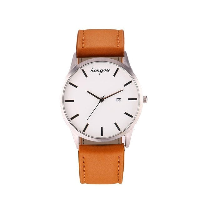 5 cm Espejo de cristal de moda Ultra-Thin PU Unisex 45g 4 Accesorios de movimiento informal Nuevo Cuarzo 8 pulgadas Reloj de aleación de correa simple 1