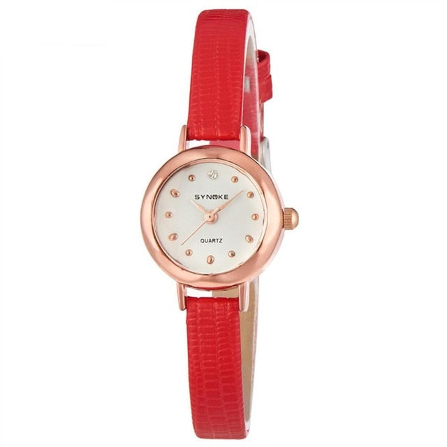 210mm Horario De Cuarzo Para Cuero 8 Fácil Ronda Brazalete Completo Pulsera Sintética Leer Reloj Analógico Muñeca Mujeres 55mm