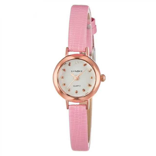 210mm Horario De Cuarzo Para Cuero 8 Fácil Ronda Brazalete Completo Pulsera Sintética Leer Reloj Analógico Muñeca Mujeres 55mm