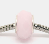 Las perlas de vidrio facetado Lightpink de 20 piezas encajan la pulsera con dijes 14x9mm (B11573)